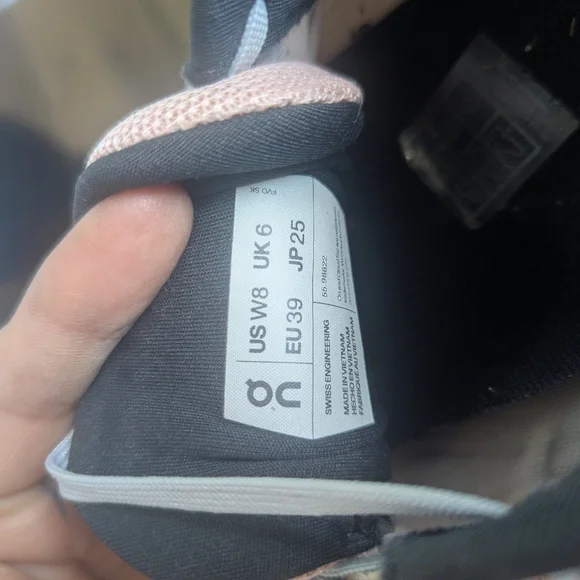 On Running Cloud Sneakers in Rose and Black - Picture 6 of 6